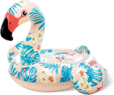 Produktbild von Roter Kranich-Reittier, Druckkranich, Erwachsene, Kinder, Flamingo, nettes rotes aufblasbares Schwimmgerät (Deko, 142 x 137 x 97 cm)