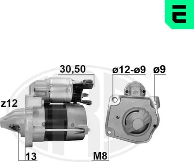 Zdjęcie produktu dla ERA 221046 Rozrusznik 1kW 12V