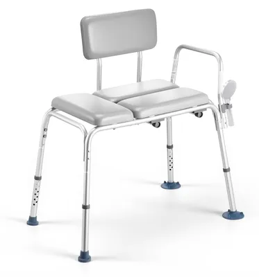 Zdjęcie produktu dla VEVOR Ławeczka transferowa do wanny z udźwigiem 227 kg, krzesło do kąpieli z podłokietnikami i oparciem, regulowana wysokość (10 stopni) – idealne dla dorosłych, seniorów i osób niepełnosprawnych