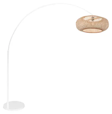 Obrázok produktu pre Lampa stojaca - prírodná biela - Sparkled Light - bambus kov - Ø 45cm - E27 - 4686W - Steinhauer