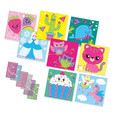 Produktbild von SES Creative 14119 Diamanten Mosaike, Funkelndes Bastelset für Kinder, Einfache Diamant-Kunst Diamond Painting Kinder, Bastelset für Kinder, 3 Jahr(e), Mehrfarbig