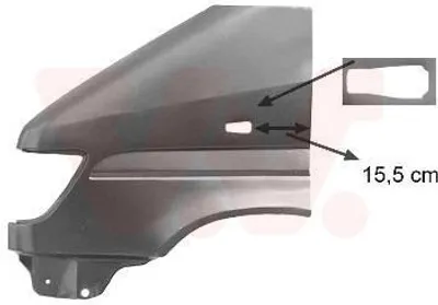 Produktbild von VAN WEZEL 3075656 Kotflügel Vorne Rechts passend für MERCEDES-BENZ SPRINTER 3-t Kasten (903) SPRINTER 3-t Bus (903) SPRINTER 2-t Kasten (901, 902)