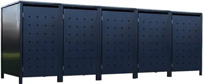 Produktbild von 5 Tailor Mülltonnenboxen Basic für 240 Liter Tonne Stanzung 1 komplett Anthrazit
