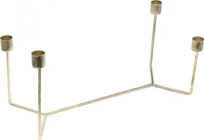 Produktbild von Kerzenständer Champagner Metall für Adventskränze und Tischdeko 37x17x18cm