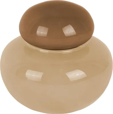 Produktbild von Present Time - Vase Nuevo Dulce - Sanftes Braun - 13.5x13.5x13.5cm