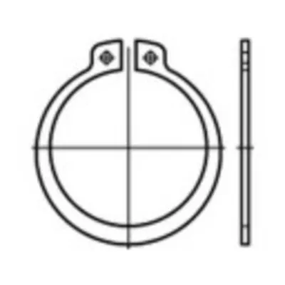 Produktbild von TOOLCRAFT 107667 Sicherungsringe Innen-Durchmesser: 27.9 mm DIN 471 Federstahl 100 St.