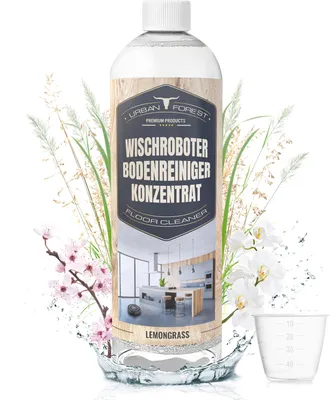 Produktbild von Bodenreiniger für Wischroboter & Saugroboter für alle Hartböden | Streifenfreier Wischroboter Konzentrat 1L URBAN FOREST Lemongrass