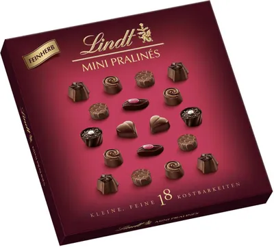 Produktbild von Lindt Mini Pralines feinherbe Schokolade Pralinenmischung 90g