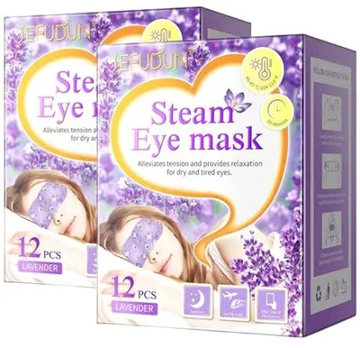Productafbeelding van Zelfverwarmende slaapmaskers, 24 stuks, met lavendel, tegen droge ogen