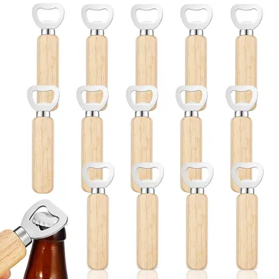 Produktbild von Holzflaschenöffner, 16 Stück, für Bier und andere Getränke