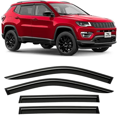 Immagine prodotto di Elzusha - Set di 4 deflettori antivento autoadesivi per Jeep Compass