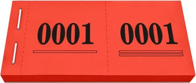 Produktbild von CombiCraft Nummernblock / Doppelnummer Goody in Rot - 1000 Abrisse