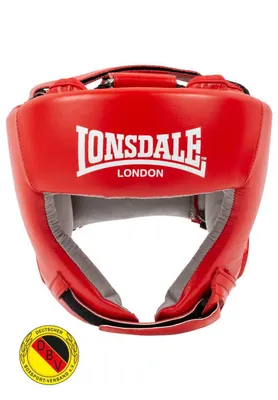 Zdjęcie produktu dla Konkursowe skórzane ochraniacze głowy PROTEC DBV Red S Lonsdale