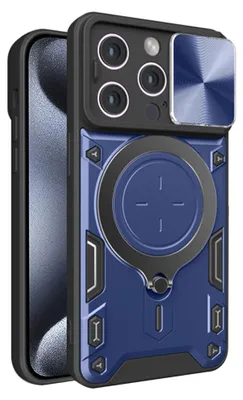 Produktbild von Techsuit CamGuard Pro Back Cover Hülle für Apple iPhone 15 Pro - Blau