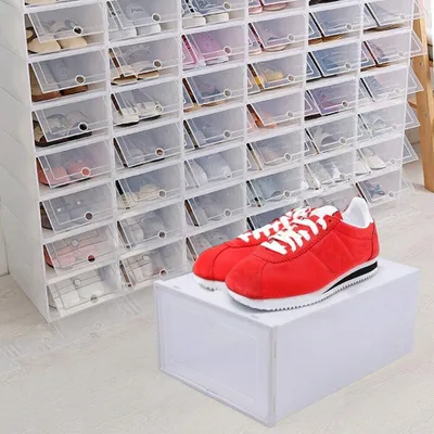 Image de 24 boîtes de rangement pour chaussures Boîtes à chaussures Set de rangement Boîtes à chaussures en plastique Boîtes pliables Boîte à chaussures