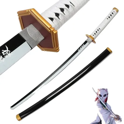 Obrázok produktu pre Katana Demon Slayer, ľahká bambusová konštrukcia, vrátane držiaka na meč, Sabito