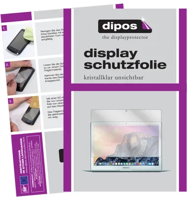 Produktbild von 2x Schutzfolie für Apple MacBook Air 13 Zoll 2015 klar Displayschutzfolie Folie