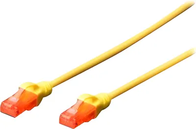 Produktbild von DIGITUS Patchkabel Cat6 U/UTP 2xRJ45 0.5m gelb LSZH