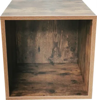 Produktbild von VDD Aufbewahrungswürfel, Holz, dunkelbraun, stapelbar, vielseitig, 34,5x34,5x34,5 cm