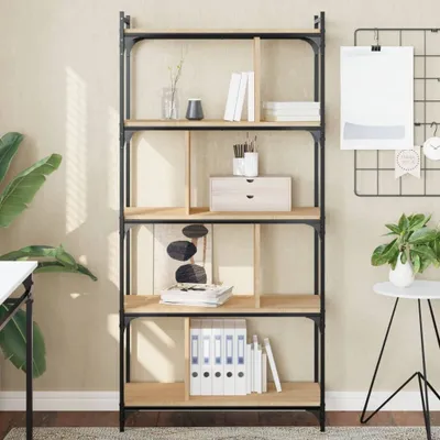 Produktbild von Möbel Bücherregal 5 Böden Sonoma-Eiche 76x32x158 cm Holzwerkstoff - Bücherregale 833941