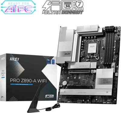 Zdjęcie produktu dla MSI PRO Z890-A WIFI, Intel, LGA 1851 (Socket V1), Intel Core Ultra (Series 2), LGA 1851, 256 GB, DDR5-SDRAM