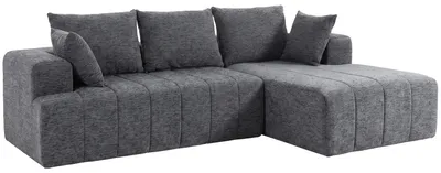 Produktbild von HOMCOM Ecksofa L-Form 256cm Boneless Sofa mit Schlaffunktion Chenille-Optik Grau