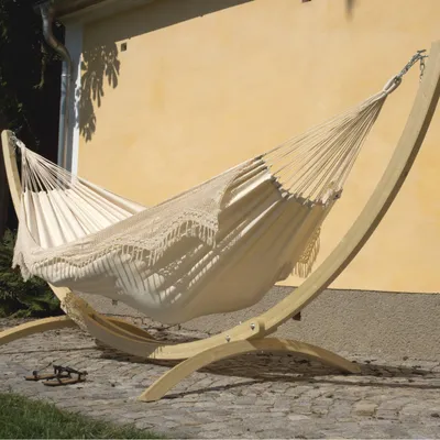 Produktbild von MacaMex Siesta Grande + Brasil Comfort Premium Natur Macrame Hängematte