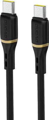 Image de Câble Dudao L25C USB-C 1 m 60 W avec tresse en silicone souple - Noir