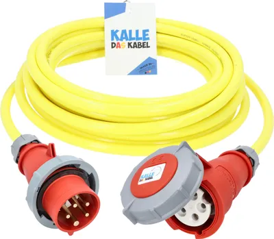 Produktbild von Kalle Verlängerungskabel CEE 400V 16A 2,5mm² Extreme Signal Gelb Aquasafe IP67 10 Meter