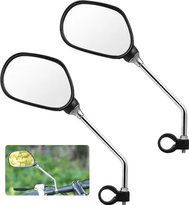 Produktbild von 2 Stueck Fahrrad Fahrrad MTB Lenker Einstellbare Rueckspiegel Seitenspiegel Ersatz Schwarz
