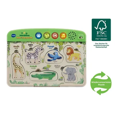 Obrázek produktu pro Vtech Baby Interaktivní dřevěná hračka se zvířátky Ekologická hudební výuka