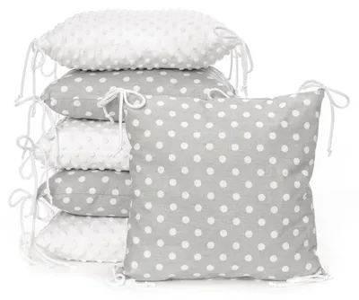 Immagine prodotto di Fodera per cuscino MINKY, grigio / pois