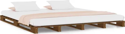 Produktbild von vidaXL Palettenbett Honigbraun 120x200 cm Massivholz Kiefer