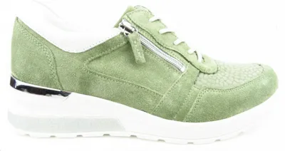 Produktbild von Waldläufer H-Clara Minze Damen sportlicher Schnürer in Grün, Größe 4.5