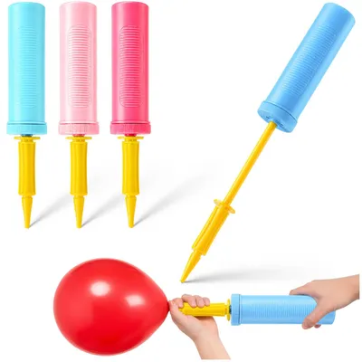 Produktbild von com-four® 4x Ballonpumpe – Luftballonpumpe manuell aus Kunststoff
