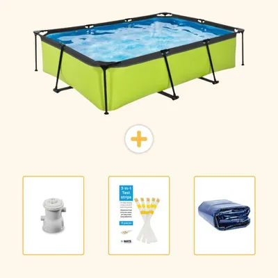 Immagine prodotto di Piscina fuori terra rettangolare - 300x200x65 cm - 4 pezzi - SCB74