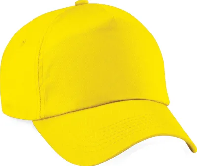 Image de Beechfield casquette de baseball originale unie à 5 panneaux PC2097 (taille unique) (Jaune)