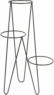 Produktbild von Blumenständer, Dreifaches Blumenbeet Modern Metall, Loft, Schwarz 95cm