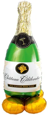 Produktbild von amscan Folienballon AirLoonz Champagnerflasche 152cm