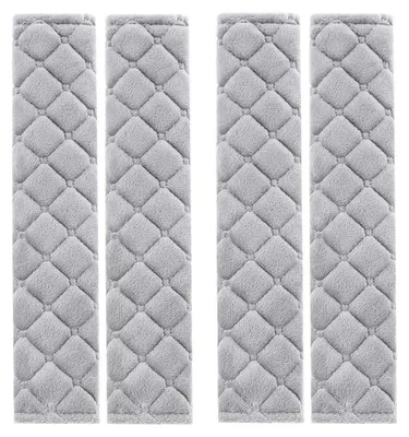 Produktbild von Gurtpolster Kinder 4 Stück Velours Grau 27 cm