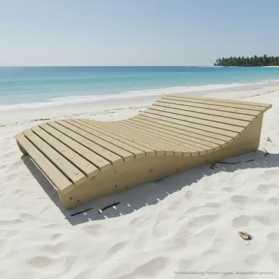 Produktbild von Holzliege Wellenliege Waldsofa Relaxliege Gartenliege "Relax-Gertl" (Fichte) 1-teilig Liegebreite 140cm Himmelsliege