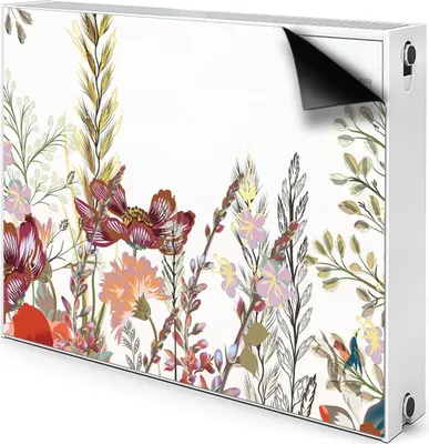 Produktbild von Magnet Radiator Magnet Mat Heizkörper Heizung Verkleidung Abdeckung 90x60 cm - Feldblumen
