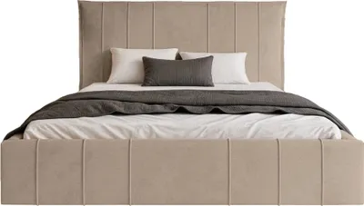 Produktbild von FEDVE Polsterbett Acate aus Velvet 200x200 cm, Beige