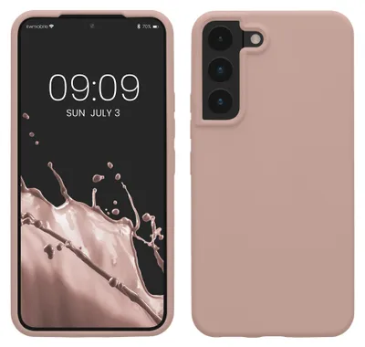 Produktbild von kwmobile Handyhülle für Samsung Galaxy S22 Hülle - Case Silikon - Kabelloses Laden - Schutzhülle Cover in Altrosa matt