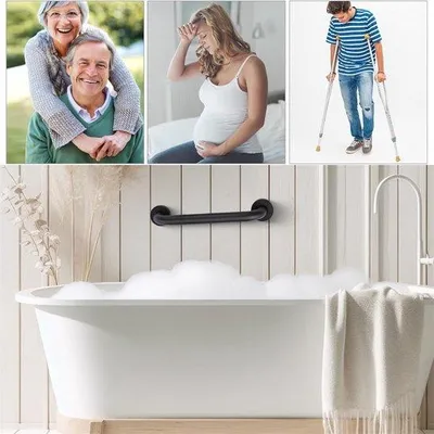 Immagine prodotto di Supporto per corrimano da bagno - Maniglia di sicurezza per anziani
