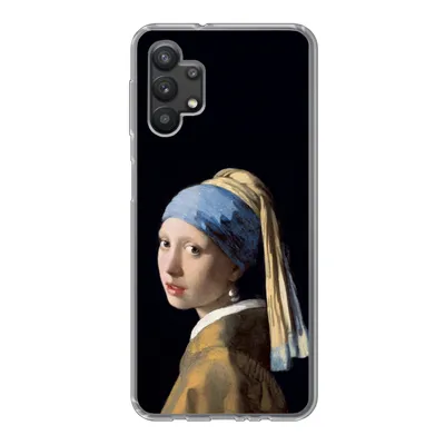 Produktbild von MuchoWow® Handyhülle Schutzhülle Hülle für Samsung Galaxy A32 5G Mädchen mit Perlenohrring - Vermeer - Kunst Silikon Softcase Handy Hülle - Softcase