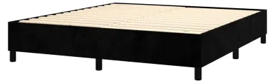 Produktbild von Boxspringbett mit Matratze Schwarz 160x200 cm Samt Polsterbett