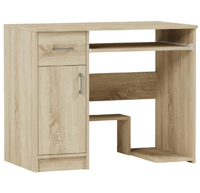 Obrázok produktu pre Počítačový písací stôl 90 cm so zásuvkou a skrinkou FRAMIRE N-10, sonoma