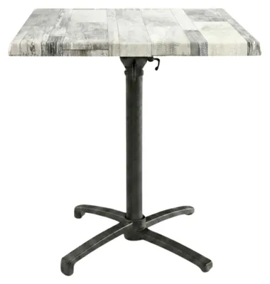 Image de Table de terrasse en  Blanc pour Exterieur, 60x60 cm