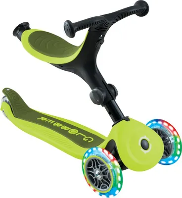 Immagine prodotto di GLOBBER GO-UP ACTIVE LIGHTS - Triciclo, balance bike e monopattino 3 in 1, 120/80 mm, 3 ruote, regolabile in altezza, verde lime